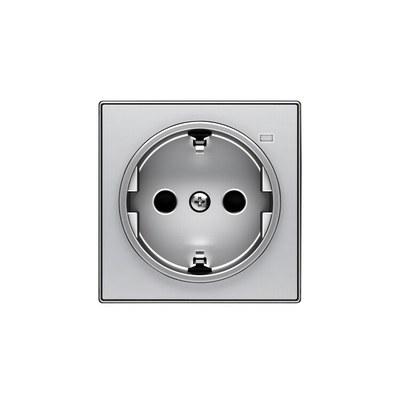 Накладка для розетки SCHUKO с линзой для контрольной подсветки, серия SKY, цвет серебристый алюминий|2CLA858880A1301| ABB