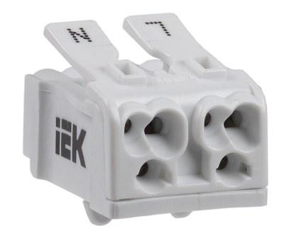 Клемма пружинная соединительная КСПн2-L+N | UKZ-B06-2P-F1-E0-10 | IEK