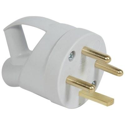 Розетка пластиковая 3К+З с кольцом - 20 А - выход кабеля сбоку | 055013 | Legrand