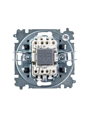 ABB Levit Серебро / дымчатый чёрный Выключатель 1-кл. с подсветкой | 3559H-A01446 70W | 2CHH590146A6070 | ABB