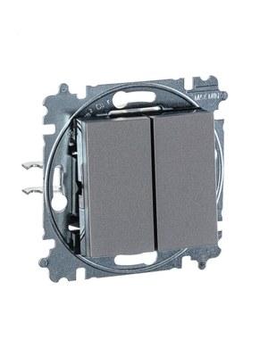 ABB Levit Сталь / дымчатый чёрный Выключатель 2-кл. | 3559H-A05445 69W | 2CHH590545A6069 | ABB