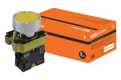 Кнопка BА51 без подсветки желтый 1з | SQ0704-0040 | TDM