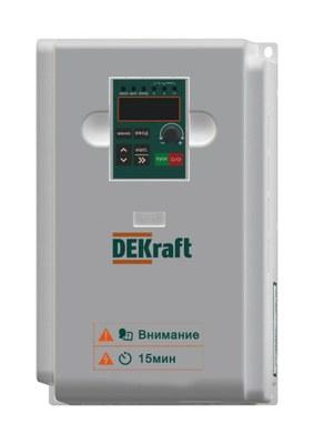 Преобразователь частоты DEKV060-7.5кВт 3 фазы 380В с торм. модулем | DEKV060G7R5T4B | DEKraft