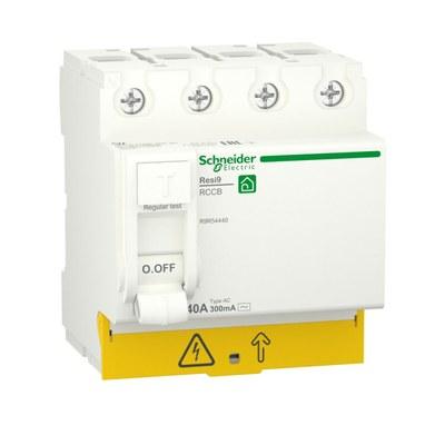 Выключатель дифференциального тока (УЗО) 40А 4P 300мА тип AC RESI9 | R9R54440 | Schneider Electric