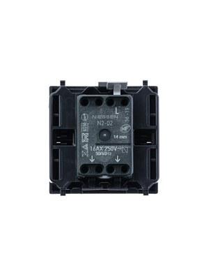 ABB Zenit Серебряный Переключатель 1-клавишный (2 мод) | N2202 PL | 2CLA220200N1301 | ABB