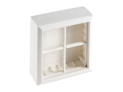 Коробка для открытой проводки на 4 поста 45х45 мм SM45/8 | 72948 | Ecoplast