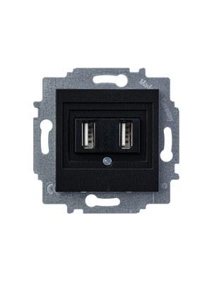 ABB Levit Антрацит USB зарядка 2-ая | 5014H-A00040 63W | 2CHH290040A6063 | ABB
