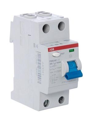 Выключатель дифференциальный (УЗО) F202 2п 25А 30мА тип AC | 2CSF202001R1250 | ABB