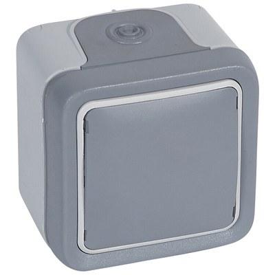 Plexo Серый Вывод кабельный с зажимом наружный монтаж (в сборе) IP20 | 069745 | Legrand