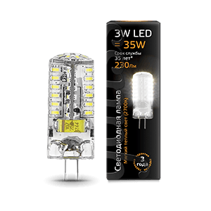 Лампа светодиодная LED 3Вт G4 12В 2700К | 207707103 | Gauss