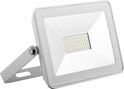 Прожектор светодиодный SFL90-30 2835SMD 30W 6400K AC220V/50Hz IP65, белый в компактном корпусе, 150*27*110 мм | 55072 | SAFFIT