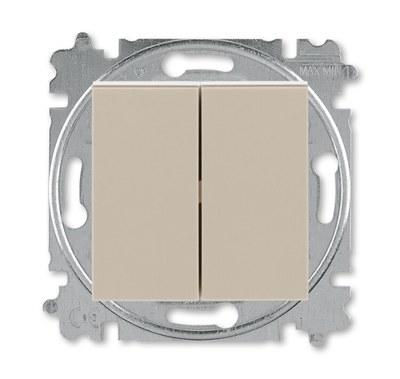 ABB Levit Кофе макиато / белый Выключатель кнопочный 2-кл. | 3559H-A87445 18W | 2CHH598745A6018 | ABB