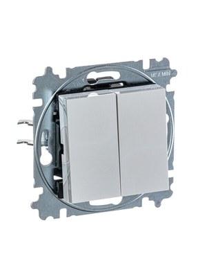 ABB Levit Серый / белый Выключатель 2-кл. | 3559H-A05445 16W | 2CHH590545A6016 | ABB