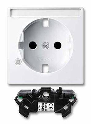 Ц.ПЛАТ.С П.Д/НАД.,М.ИНД.Л/РОЗ.SCHUKO БЕЛ | MTN2333-0319 | Schneider Electric