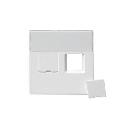 Накладка для 2хRJ45, Impressivo, белый | 1819-84 | 2TKA000609G1 | ABB