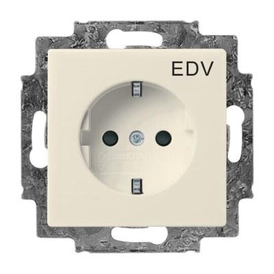 Розетка SCHUKO 16А 250В c шторками, с маркировкой ""EDV"", Future/Axcent/Carat/Династия, слоновая кость" | 2CKA002013A5267 | ABB