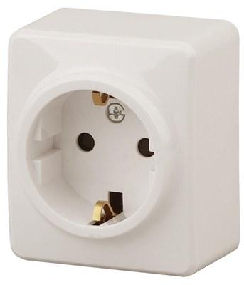 Розетка 11-2204-02 2P+E Schuko со шторками, 16АХ-250В, ОУ, Эксперт, сл.кость (16/160/3200) |Б0020689 | ЭРА