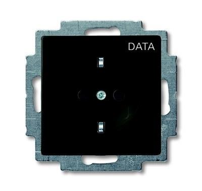 ABB Basic 55 Шато (чёрный) Розетка с/з с маркировкой DATA | 2011-0-6143 | 2CKA002011A6143 | ABB