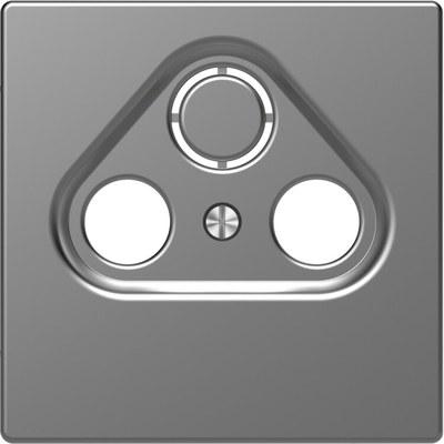 D-Life ЦЕНТРАЛЬНАЯ НАКЛАДКА TV розетки, 2/3 отверстий, НЕРЖ. СТАЛЬ , SD | MTN4123-6036 | Schneider Electric