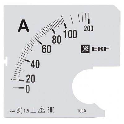 Шкала сменная для A961 100/5А-1,5 EKF PROxima | s-a961-100 | EKF