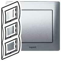 Galea Life Тертый Алюминий/Brushed Aluminium Рамка 3-я верт | 771957 | Legrand