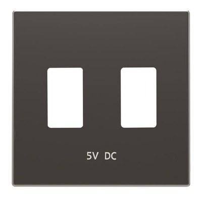 Накладка для механизма 2хUSB зарядного устройства, серия SKY, цвет чёрный бархат | 2CLA858530A1501 | ABB