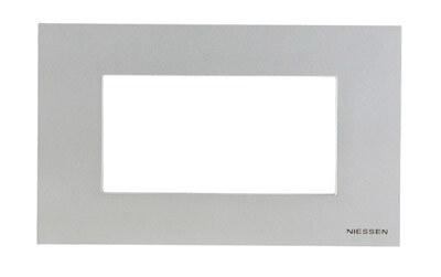 ABB Zenit Серебряный Рамка итальянский стандарт на 4 модуля | N2474 PL | 2CLA247400N1301 | ABB