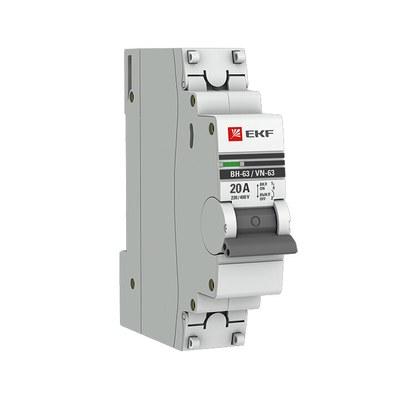 Выключатель нагрузки 1P 20А ВН-63 PROxima | SL63-1-20-pro | EKF