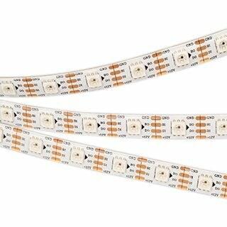 Лента светодиодная SPI-5000SE-RAM-5060-60 12V Cx1 RGB-Auto (10mm, 8W, IP20) | 027614(1) | Arlight