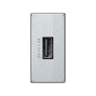 Simon Connect Зарядное устройство USB, К45, узкий модуль, 5 В, 1,5 А, алюминий | K126C-8 | Simon