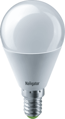 Лампа светодиодная LED 8,5Вт Е14 230В 6500К NLL-G45-8.5-230-6.5K-E14 шарик матовый | 61335 | Navigator