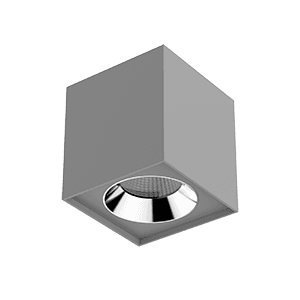 Светильник светодиодный DL-02 Cube накладной 150*160 36W 4000K 35° RAL7045 серый муар | V1-R0-H0360-20000-2003640 | VARTON
