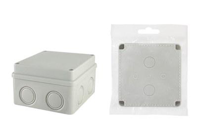 Коробка распределительная о/п 110х110х70мм, крышка на винтах, IP55, 8вх., без гермовводов | SQ1401-0814 | TDM