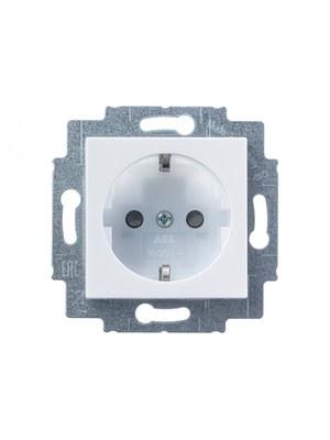 ABB Levit Белый / ледяной Розетка с з/к со шторками 16А | 5520H-A03457 01W | 2CHH203457A6001 | ABB