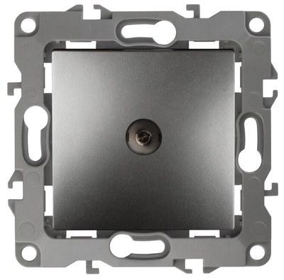 Розетка TV 12-3101-12 одиночная, графит (10/100/2500) |Б0019339 | ЭРА
