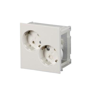 Розетка двоийная, ProDuct, 2xShuko, белая | AUD10-214 | 2TKA00000809 | ABB