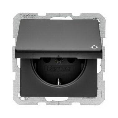 ABB Zenit UJP Розетка с/з арт.3288 NG, панельная 2P+E, IP54 с крышкой, 10/16А, 250В, чёрный | 3288 NG | 2CLA328800A1501 | ABB