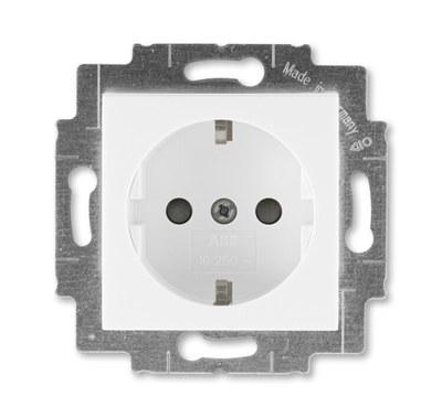 ABB Levit Белый / белый Розетка с з/к со шторками 16А | 5520H-A03457 03W | 2CHH203457A6003 | ABB