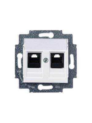 ABB Levit Белый Розетка комп. 2-ая 2хRJ45 категория 5e | 5014H-A51018 03W | 2CHH295118A6003 | ABB