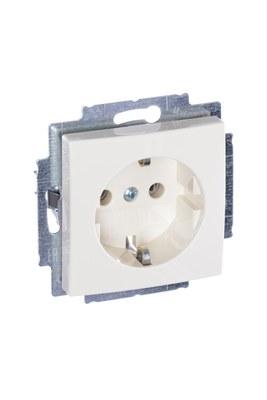 ABB Basic 55 Сл. кость Розетка с/з | 2011-0-3857 | 2CKA002011A3857 | ABB