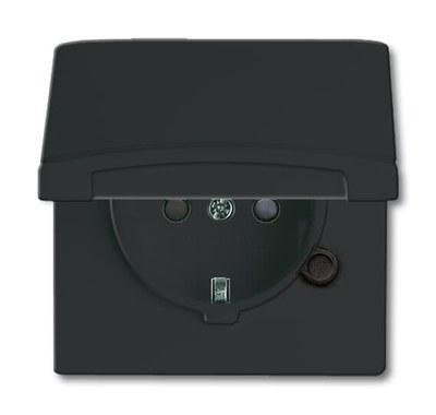 Розетка SCHUKO, 20 EUGKB-35-101, с крышкой, с защитными шторками, Allwetter44, IP44, черный/антрацит, 16А, 250В. | 2064-0-0295 | 2CKA002064A0295 | AB