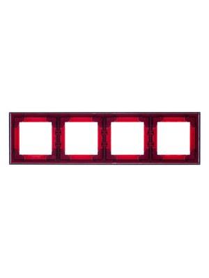 ABB Levit Красный / дымчатый чёрный Рамка 4-ая | 3901H-A05040 65W | 2CHH015040A6065 | ABB