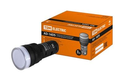 Лампа AD-16DS(LED)матрица d16мм белый 12В AC/DC | SQ0702-0050 | TDM