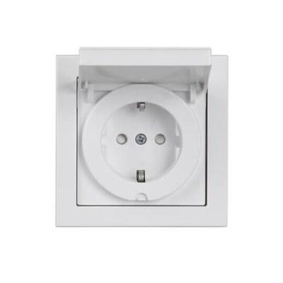 Розетка SCHUKO с заземлением, 16А / 250В, зажимные клеммы, серия Impressivo, белый, IP44 | 20EUJW-84 | 2TKA000698G1 | ABB