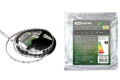 Лента светодиодная SMD2835-60 LED/м-IP20-12 В-4,8 Вт/м-3000 К (5 м) | SQ0331-0302 | TDM