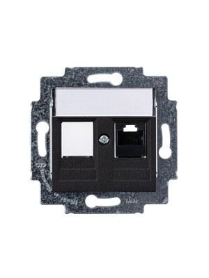 ABB Levit Антрацит Розетка комп. RJ45 категория 5e и заглушка | 5014H-A51017 63W | 2CHH295117A6063 | ABB