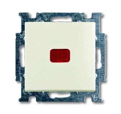 ABB Basic 55 Шале (белый) Переключатель 1-клавишный с подсветкой и N-клеммой | 1012-0-2190 | 2CKA001012A2190 | ABB