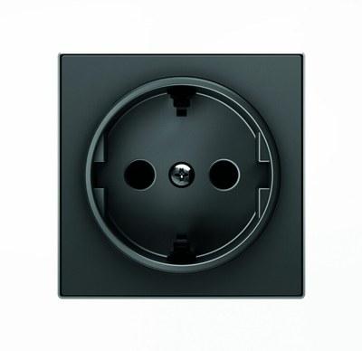 Накладка для розетки SCHUKO, серия SKY, цвет чёрный бархат|2CLA858800A1501| ABB