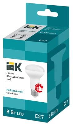 Лампа светодиодная LED 8Вт Е27 220В 4000К R63 рефлектор | LLE-R63-8-230-40-E27 | IEK