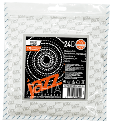 Лента светодиодная PLS PRO 2835/ 60-24V 6000K IP20 -5m | .5015654 | Jazzway